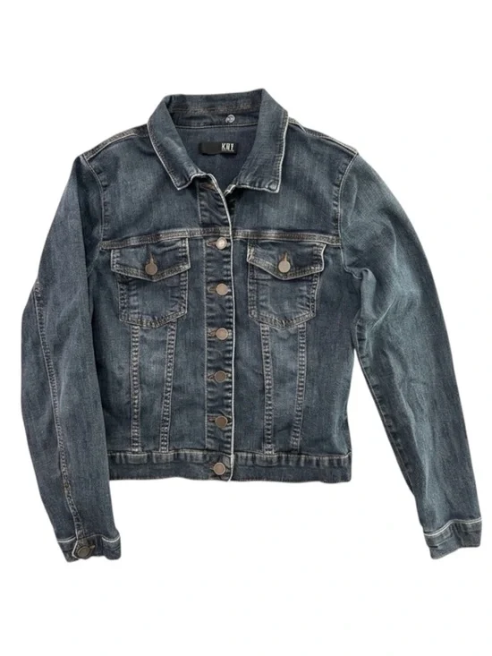 KUT Helena Denim Jacket Large Cropped Stretch Jean Jacket - Picture 4 of 12